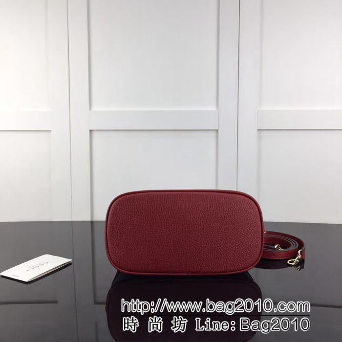 GUCCI古馳原單 新款專櫃品質高仿原單貨實物實拍449661 紅色手提單肩斜挎包 HY1131